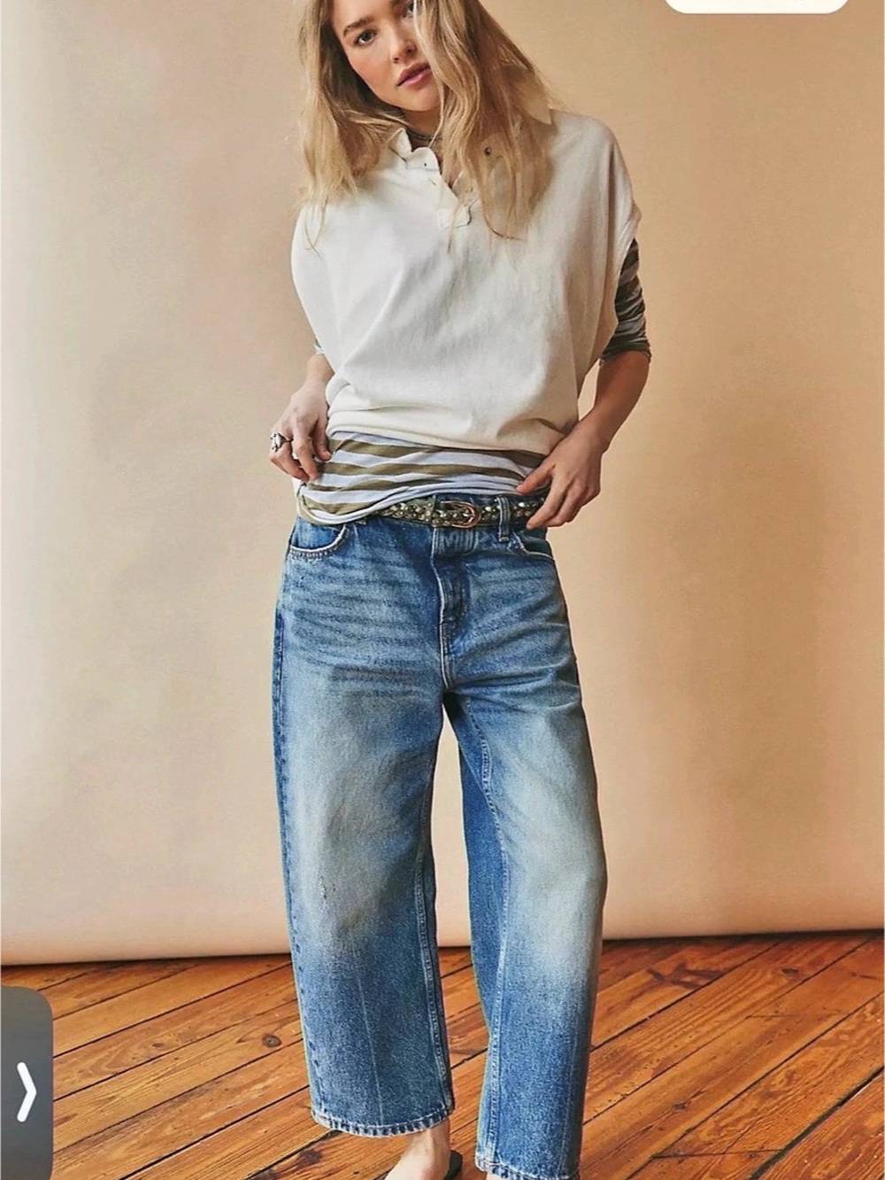 We The Free Deep Trance Boyfriend Jeans Blue Waist 30 NWT